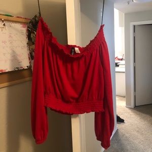 Off the shoulder crop top